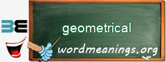 WordMeaning blackboard for geometrical